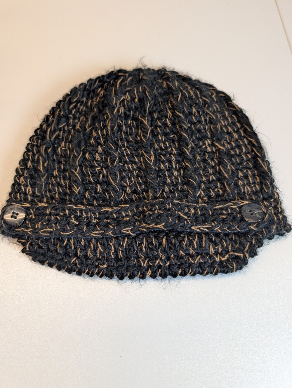 Pistil Clara Visor Beanie Black/Camel O/S EUC
